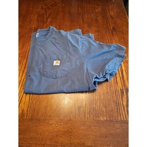 Carhartt Shirt Mens 2XL Short‎ Sleeve Crew Neck Pocket Outdoors Loose Fit (A315)